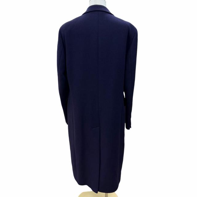 美品□HUGO BOSS ヒューゴボス ダブルブレスト チェスターコート ロングコート パープル 52 正規品 メンズオススメ◎ ハンガー付き_3
