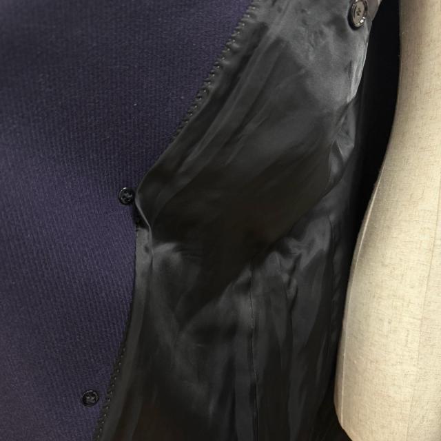 美品□HUGO BOSS ヒューゴボス ダブルブレスト チェスターコート ロングコート パープル 52 正規品 メンズオススメ◎ ハンガー付き_4