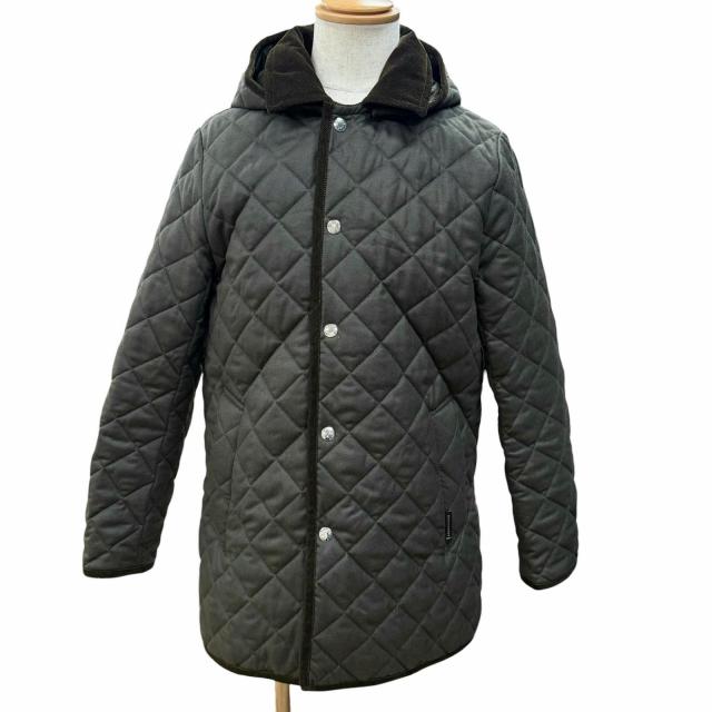 美品□Mackintosh マッキントッシュ クロケットフォードEX 襟コーデュロイ キルティングジャケット カーキ 38 日本製 正規品 メンズ