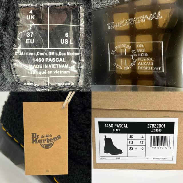 未使用品▲Dr.Martens ドクターマーチン 1460 PASCAL パスカル 8ホール ボア レースアップ ブーツ ブラック UK4 箱付き レディース_9