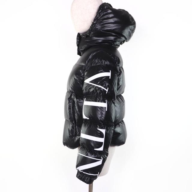 美品☆VALENTINO ヴァレンティノ UB3CN01P5LE VLTNロゴ ダウンジャケット ブラック ホワイト 36 イタリア製 正規品 レディース_1