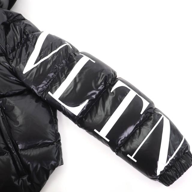 美品☆VALENTINO ヴァレンティノ UB3CN01P5LE VLTNロゴ ダウンジャケット ブラック ホワイト 36 イタリア製 正規品 レディース_5