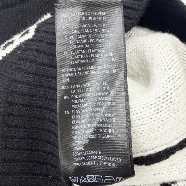 未使用品□BALENCIAGA バレンシアガ 21AW 648433 ロゴ総柄 クルーネック オールオーバーニット セーター ブラック M イタリア製 正規品_6