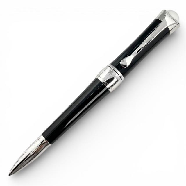 極美品▲MONTBLANC モンブラン エトワール･ド･モンブラン プレシャス ダイヤモンド ボールペン ブラック シルバー ドイツ製 メンズ