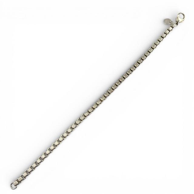 美品▲TIFFANY&Co. ティファニー ベネチアン ブレスレット SV925 全長19cm アクセサリー シルバー 重量16.3g メンズ レディース_1