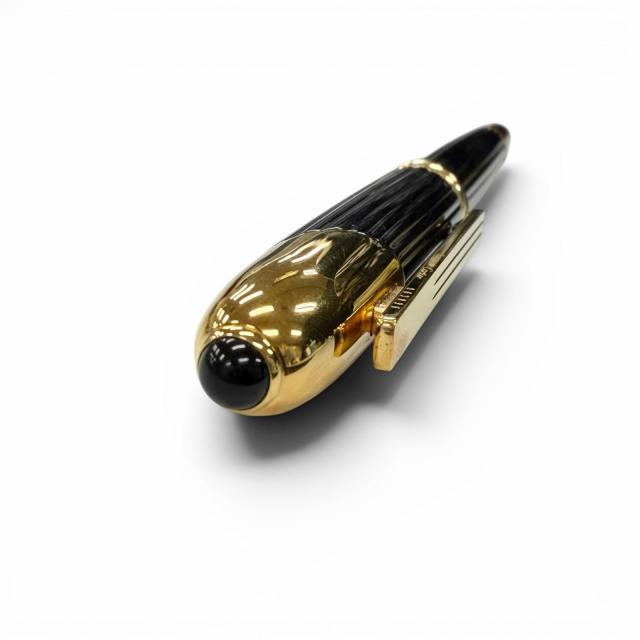 良品▼Cartier カルティエ クーガードゥカルティエ トリニティ カラーストーン ツイスト式 ボールペン ブラック ゴールド 筆記確認済み 良品▽Cartier カルティエ クーガードゥカルティエ トリニティ カラー