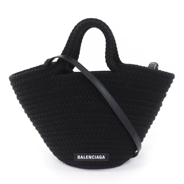 良品☆BALENCIAGA バレンシアガ 695612 イビザ スモール レザー使い 2WAY ハンドバッグ ショルダーバッグ ブラック 伊製 レディース