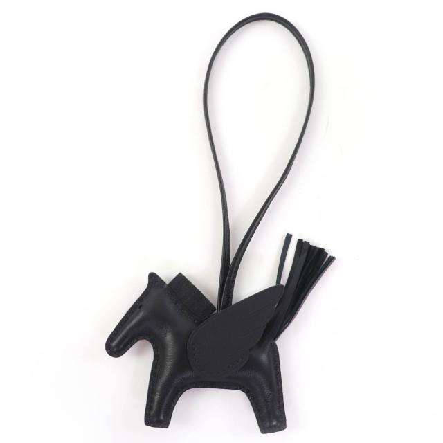 未使用品☆HERMES エルメス ロデオチャーム ペガサスPM アニョーミロ ヴォースイフト ソーブラック K刻印 フランス製 正規品 箱付き