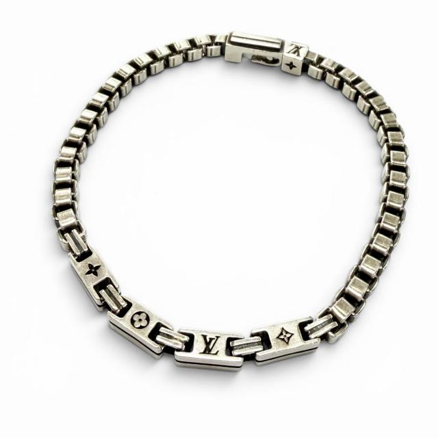 美品▼LOUIS VUITTON ルイヴィトン 2025年製 M1149L LVテーラー AG925 ブレスレット シルバー L 重量33g メンズ 定価135300円 箱・袋付き