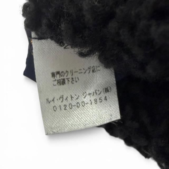 美品□LOUIS VUITTON ルイヴィトン M71848 ゴン・シャーリング ダーリン 羊革 モノグラム ムートン 手袋 ブラック 8 伊製 レディース_6