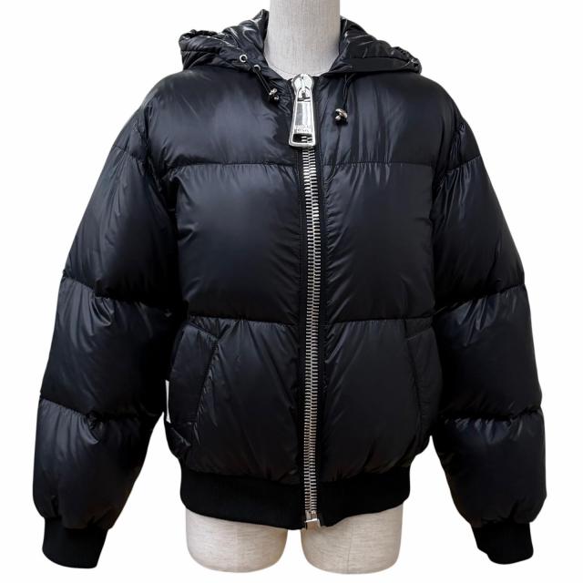 未使用品★MOSCHINO COUTURE! モスキーノ クチュール KK7235116 フード付 バックロゴ ZIP UP ダウンジャケット 38 正規品 定価240000円