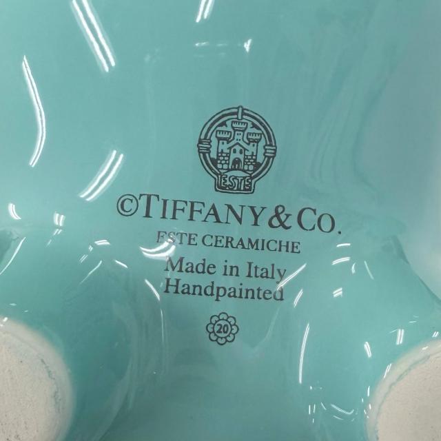 未使用品☆TIFFANY&amp;Co. ティファニー ピギーバンク 陶器 ロゴ入り 貯金箱 インテリア ブルー ホワイト イタリア製 レディース 箱付き_9