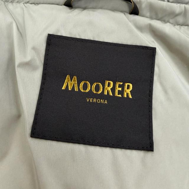 極美品☆MOORER ムーレー ZAGARA-AMC ファー・フード付 ロング丈 ダウンコート グレー系 42 イタリア製 正規品 レディース_7
