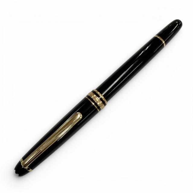 極美品▼MONTBLANC モンブラン マイスターシュテュック クラシック 145 ペン先14K Fニブ ホワイトスター 万年筆 ブラック ゴールド_2