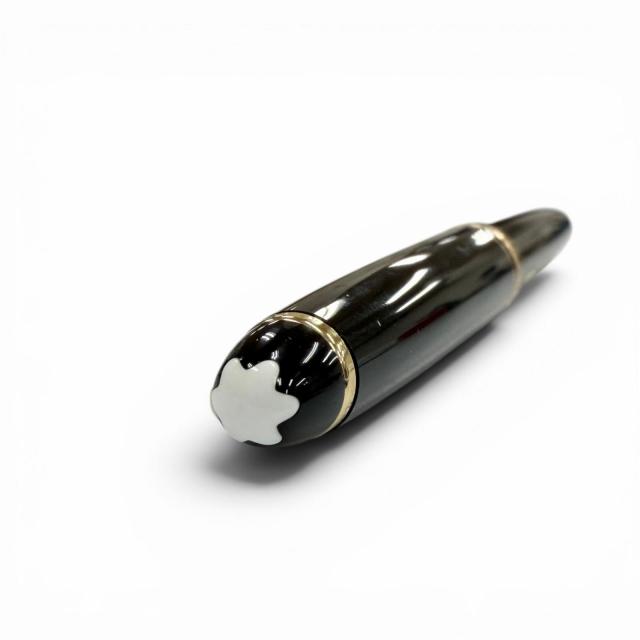 極美品▼MONTBLANC モンブラン マイスターシュテュック クラシック 145 ペン先14K Fニブ ホワイトスター 万年筆 ブラック ゴールド_3