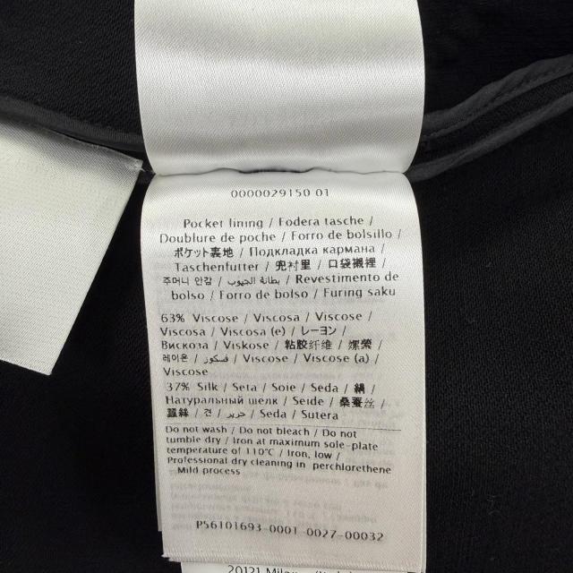 美品☆VALENTINO ヴァレンティノ TB3VAQZ14EJ バージンウール ショートスリーブ ワンピース ブラック 42 イタリア製 正規品 レディース_8