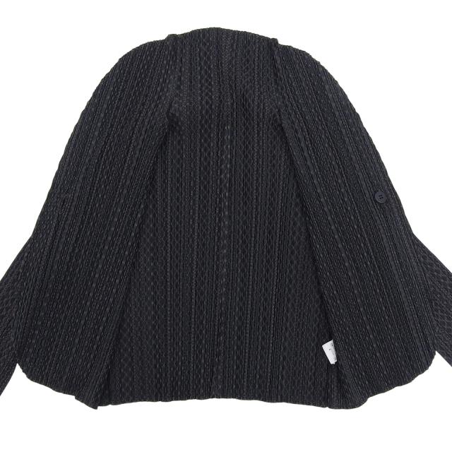 極美品▲PLEATS PLEASE プリーツプリーズ イッセイミヤケ PP33-J0703 コットン混 プリーツカーディガン 3 日本製 正規品 レディース_4