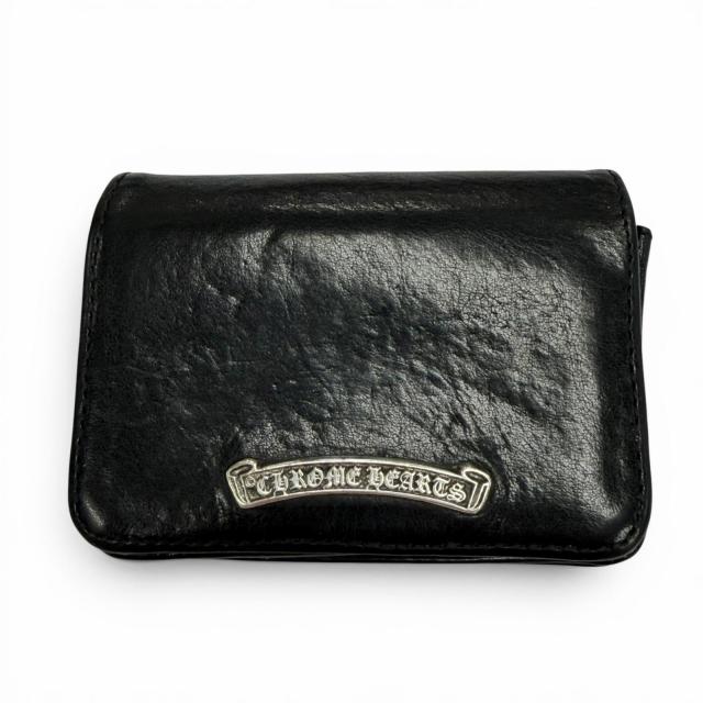 良品▽CHROME HEARTS クロムハーツ レザー 925 3ポケット スクロール