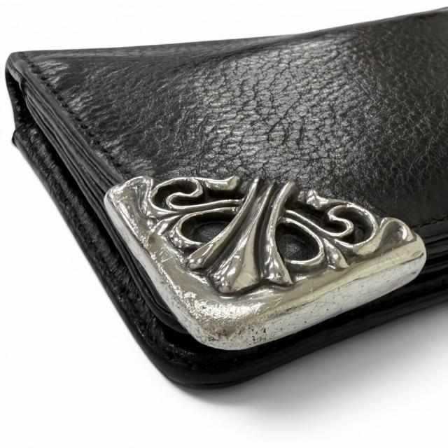 人気□CHROME HEARTS クロムハーツ LNG SNGL FLD TIPS レザー SV925