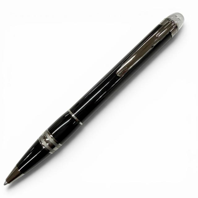 極美品▼MONTBLANC モンブラン スターウォーカー ホワイトスター ツイスト式 ボールペン ミッドナイトブラック ガンメタリック 筆記◎