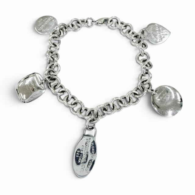 美品☆TIFFANY&Co. ティファニー リターントゥ マルチタグ 925 希少 ブレスレット アクセサリー シルバー 重量35.10g レディース メンズ