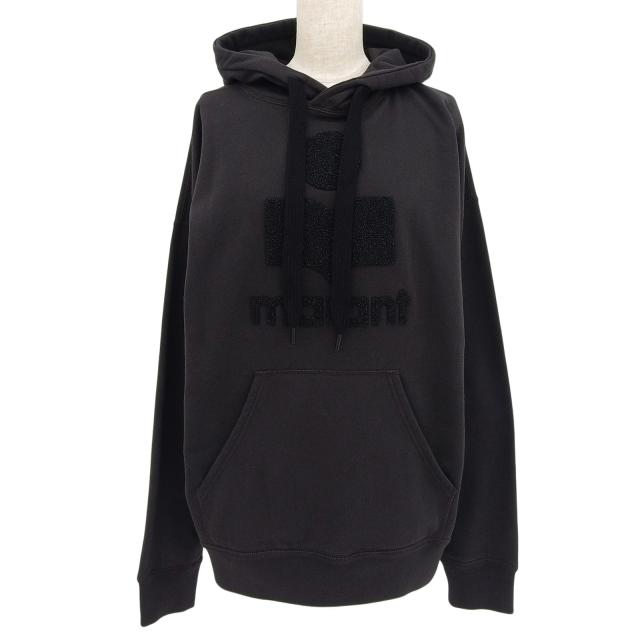 未使用品▲ISABEL MARANT イザベルマラン SW0031 コットン ロゴ フーデッド プルオーバー パーカー チャコールグレー 36 レディース