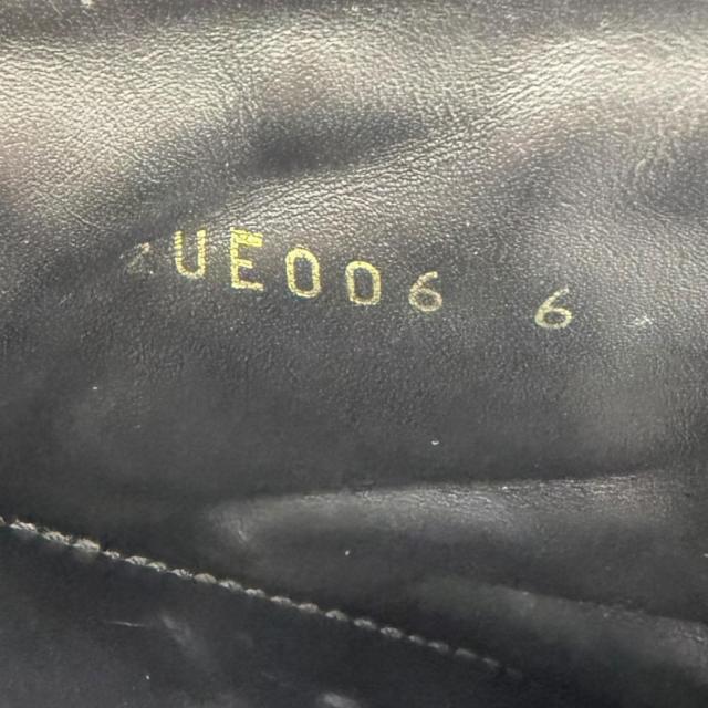 美品□PRADA プラダ 2UE006 レザー ナイロン トライアングルロゴ 三角プレート コンバットブーツ アンクルブーツ ブラック 6 イタリア製_7