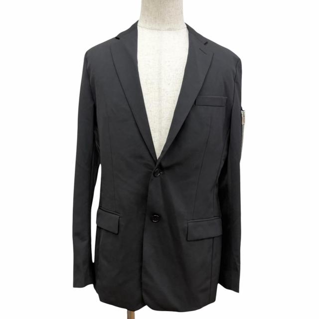 極美品□DIOR ディオール オム 933C220A4519 サドルポケット シングル テーラードジャケット ブラック 44 イタリア製 正規品 メンズ