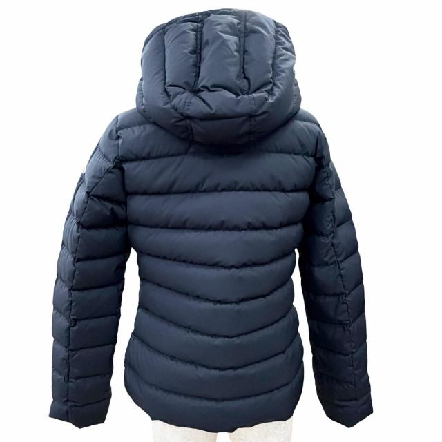 美品△Pyrenex ピレネックス SPOUTNIC SOFT JPN スプートニックソフト ロゴワッペン フード付き ダウンジャケット ネイビー 36 正規品_2