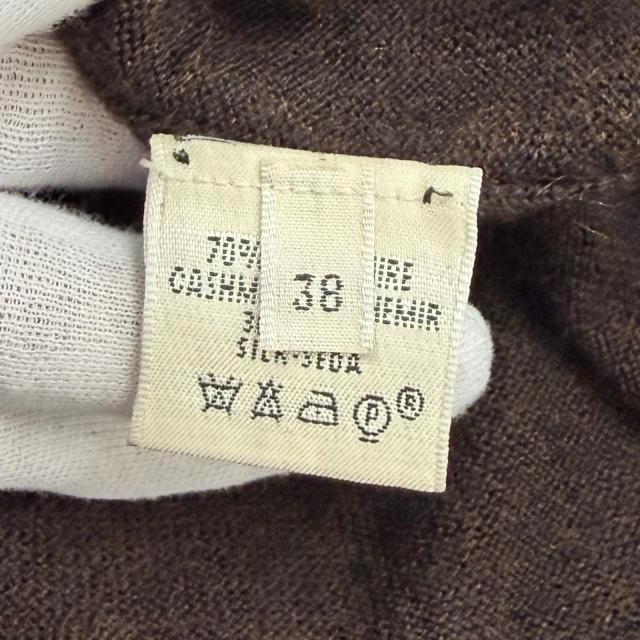 美品★HERMES エルメス カシミヤ シルク混 シェーヌダンクルチェーン付 Aライン ニット ロングワンピース ドレス ブラウン 38 イタリア製 美品★HERMES エルメス カシミヤ シルク混 シェーヌダンクルチェーン付 Aライン ニット ロングワンピース ドレス ブラウン 38 イタリア製