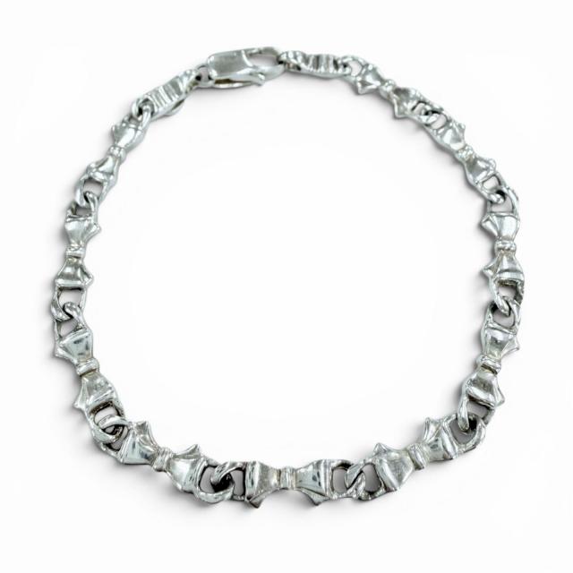 美品◇TIFFANY&amp;Co. ティファニー ヴィンテージ SV925 パフリボンチェーン ブレスレット アクセサリー 約18.5cm シルバー 重量9.8g