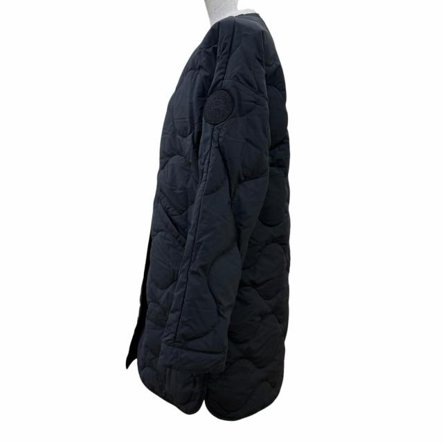 美品☆CANADA GOOSE カナダグース 3595W Meyfield ロゴワッペン付 日本限定 キルティング ノーカラー ダウンコート ブラック XS 正規品_1