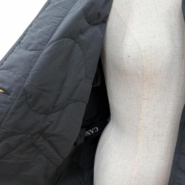 美品☆CANADA GOOSE カナダグース 3595W Meyfield ロゴワッペン付 日本限定 キルティング ノーカラー ダウンコート ブラック XS 正規品_4