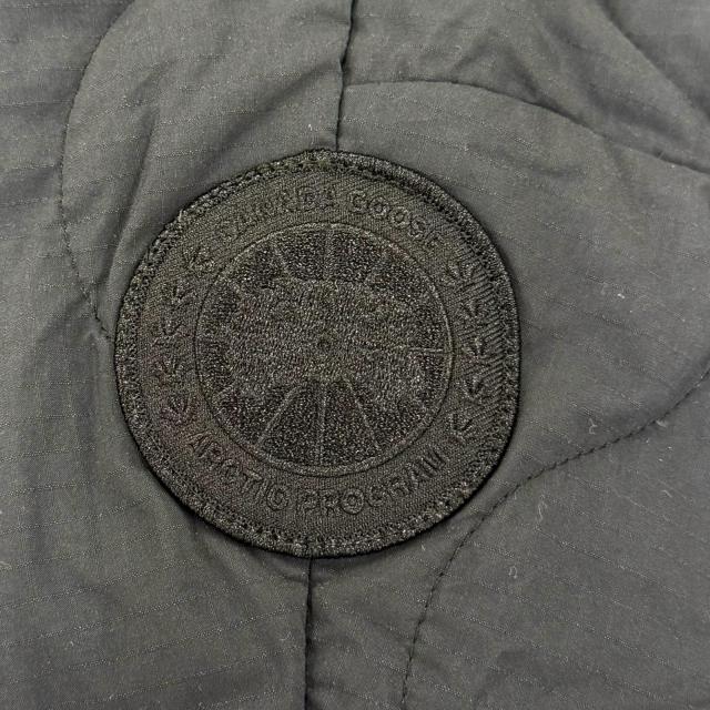 美品☆CANADA GOOSE カナダグース 3595W Meyfield ロゴワッペン付 日本限定 キルティング ノーカラー ダウンコート ブラック XS 正規品_5