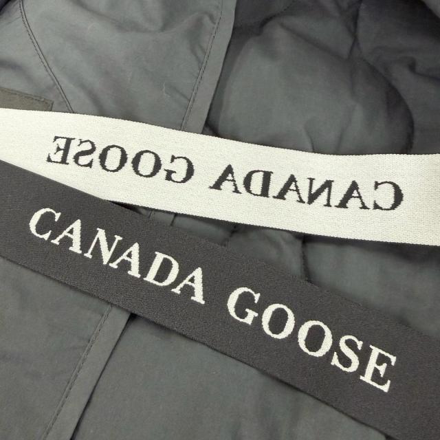 美品☆CANADA GOOSE カナダグース 3595W Meyfield ロゴワッペン付 日本限定 キルティング ノーカラー ダウンコート ブラック XS 正規品_6