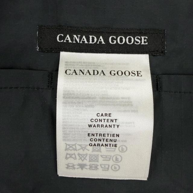美品☆CANADA GOOSE カナダグース 3595W Meyfield ロゴワッペン付 日本限定 キルティング ノーカラー ダウンコート ブラック XS 正規品_8