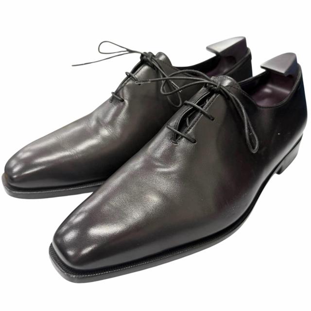 美品□Berluti ベルルッティ 2022年製 アレッサンドロ デムジュール レザー ドレスシューズ nero grigio 6 イタリア製 箱・保存袋付き