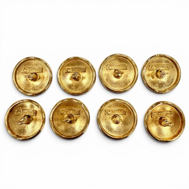 美品◇CHANEL シャネル ヴィンテージ ココマーク 金ボタン 8点セット メタルボタンセット ゴールド レディース_1