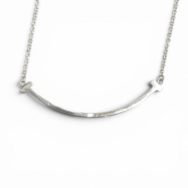 美品★TIFFANY&Co. ティファニー ティファニーT スマイル ペンダント スモール AG925 ネックレス シルバー 重量2.0g レディース_1