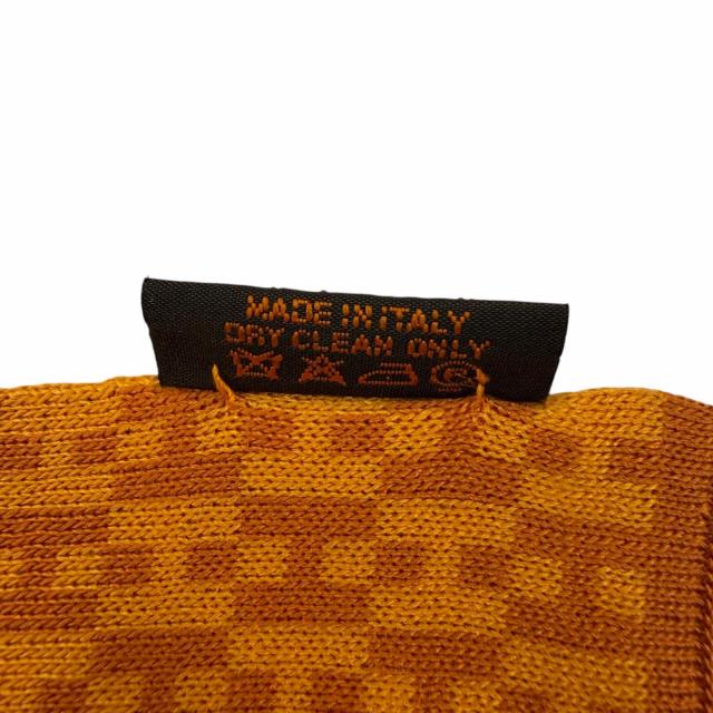 極美品☆HERMES エルメス ヴィンテージ シルク100％ 90‘S H柄 マフラー オレンジ イタリア製 レディース 箱付き_6