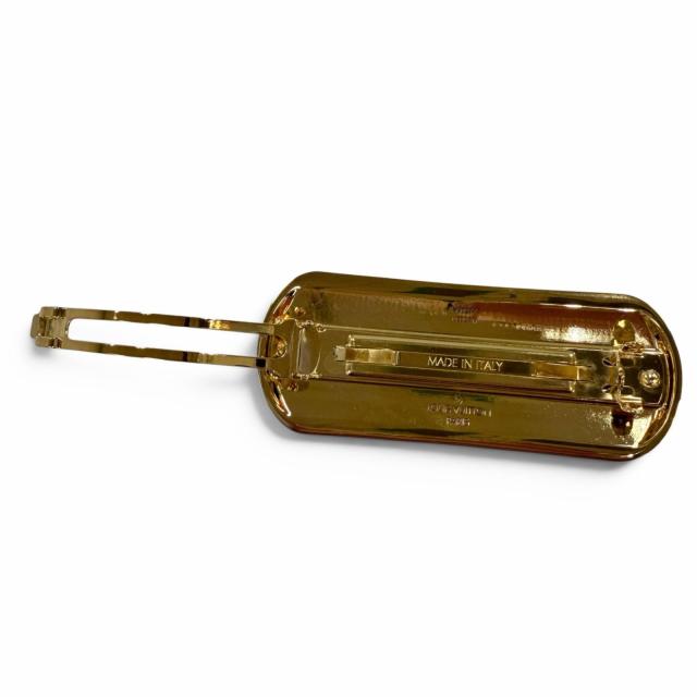 極美品☆LOUIS VUITTON ルイヴィトン M80277 ナノグラム バレッタ ヘアアクセサリー ゴールド イタリア製 レディース 箱・保存袋付き_4
