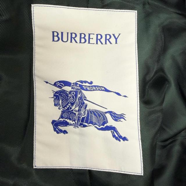 極美品□BURBERRY バーバリー 8076669 チェック柄 ダブルブレスト チェスターコート グリーン パープル 46 イタリア製 正規品 メンズ_6