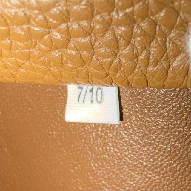 極美品△PRADA プラダ 1BA349 ミニハンドバッグ レザー メタルレタリングロゴ キャラメル ブラウン イタリア製 定価445500円_9