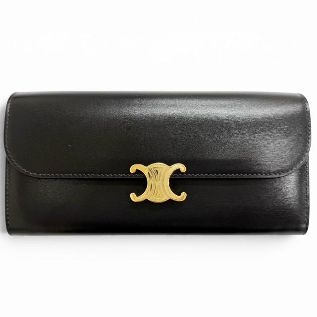 極美品△CELINE セリーヌ 10E313DPV シャイニーカーフスキン 
