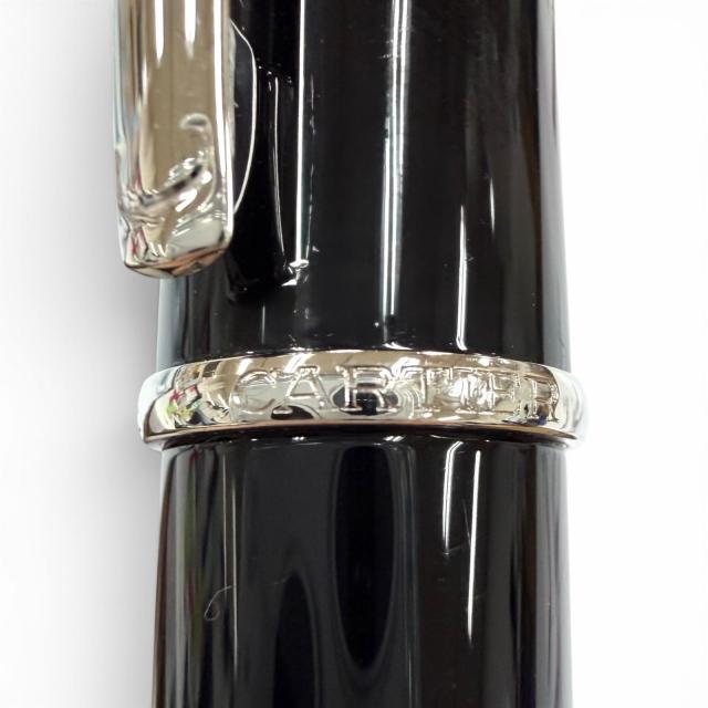 美品◇Cartier カルティエ ディアボロ ドゥ カルティエ 18K ブルージェムストーン Mニブ 万年筆 ブラック シルバー フランス製 箱付き_7