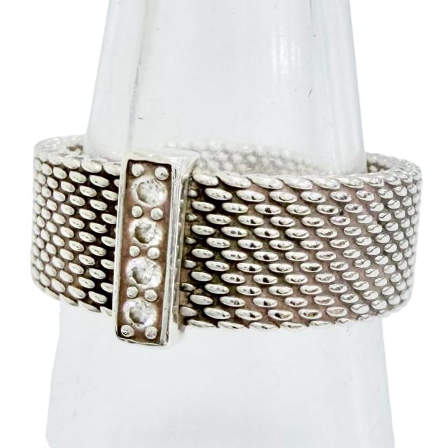 美品△TIFFANY&amp;Co. ティファニー サマセット リング 指輪 4Pダイヤモンド 925 シルバー JP11号 重量4.2g レディース オススメ◎