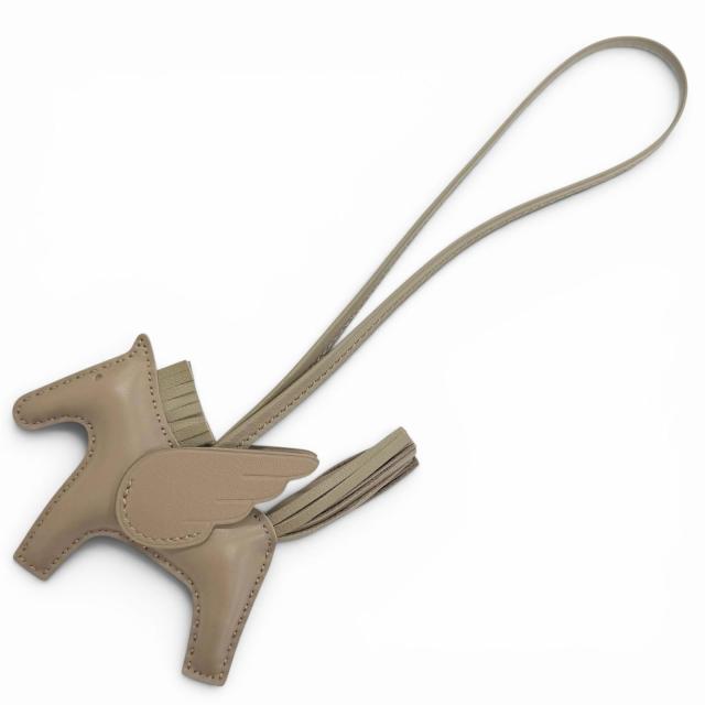 未使用品△HERMES エルメス ロデオチャーム ペガサスPM アニョーミロ スイフト エトゥープ バッグチャーム B刻印 仏製 レディース 箱付き_2