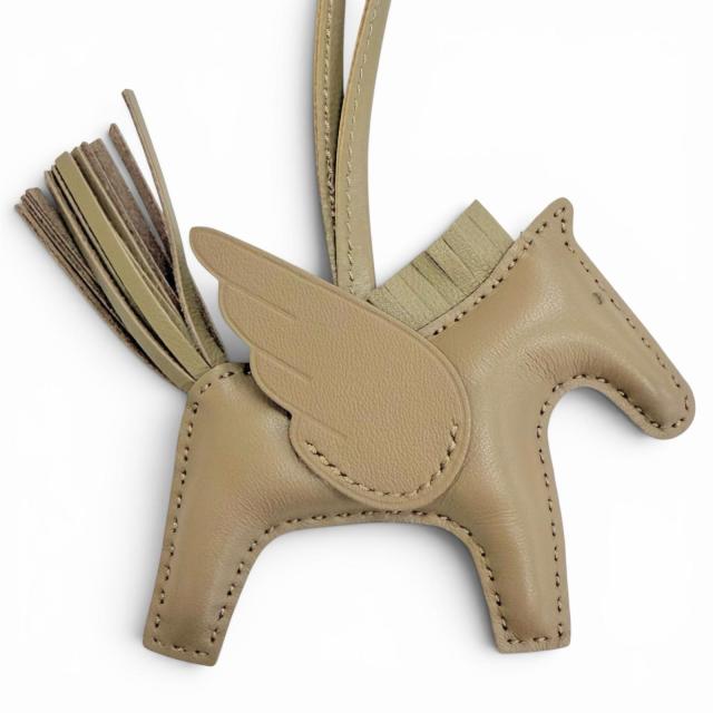 未使用品△HERMES エルメス ロデオチャーム ペガサスPM アニョーミロ スイフト エトゥープ バッグチャーム B刻印 仏製 レディース 箱付き_3