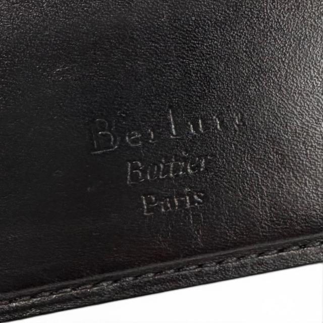 良品▼Berluti ベルルッティ レザー オルガ期 カリグラフィ ロングウォレット 二つ折り 長財布 札入れ ブラック メンズ_5