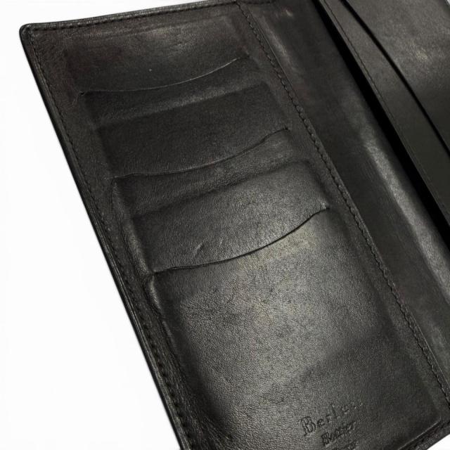 良品▼Berluti ベルルッティ レザー オルガ期 カリグラフィ ロングウォレット 二つ折り 長財布 札入れ ブラック メンズ_8